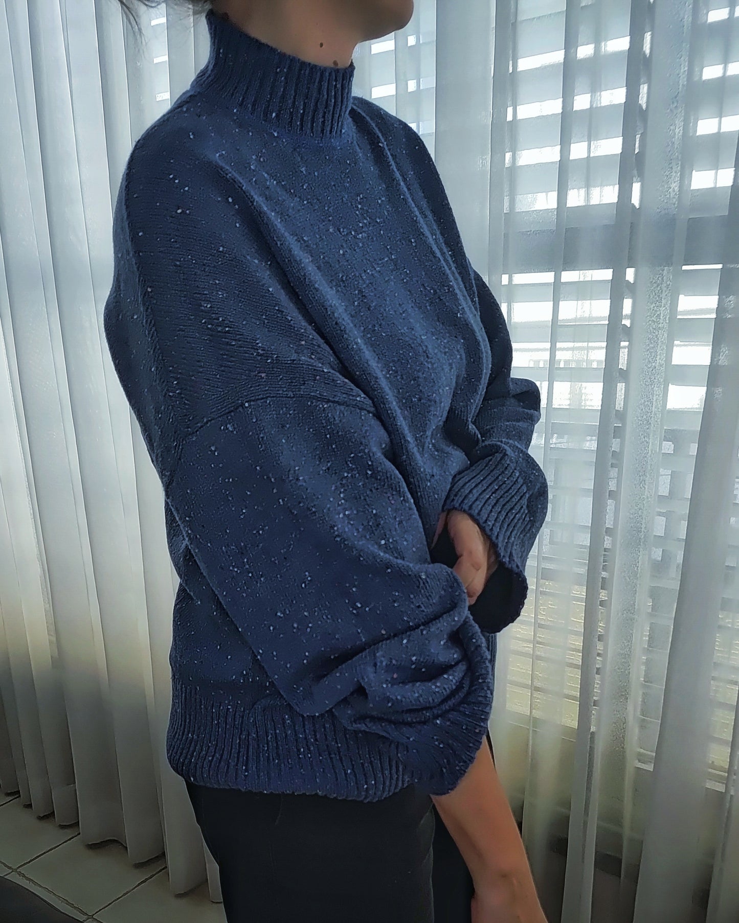 Sweater no.07 tweed blue
